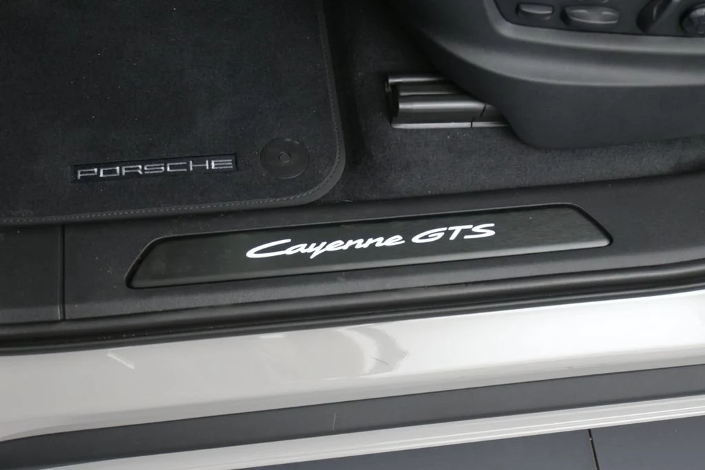 2026 Porsche Cayenne GTS interior, door sill, Black