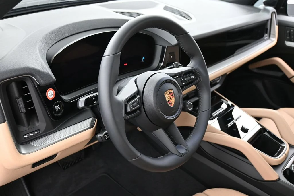 2026 Porsche Cayenne interior, Black/Mojave Beige