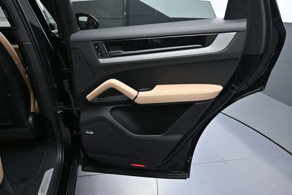 2026 Porsche Cayenne interior, door panel, Black/Mojave Beige