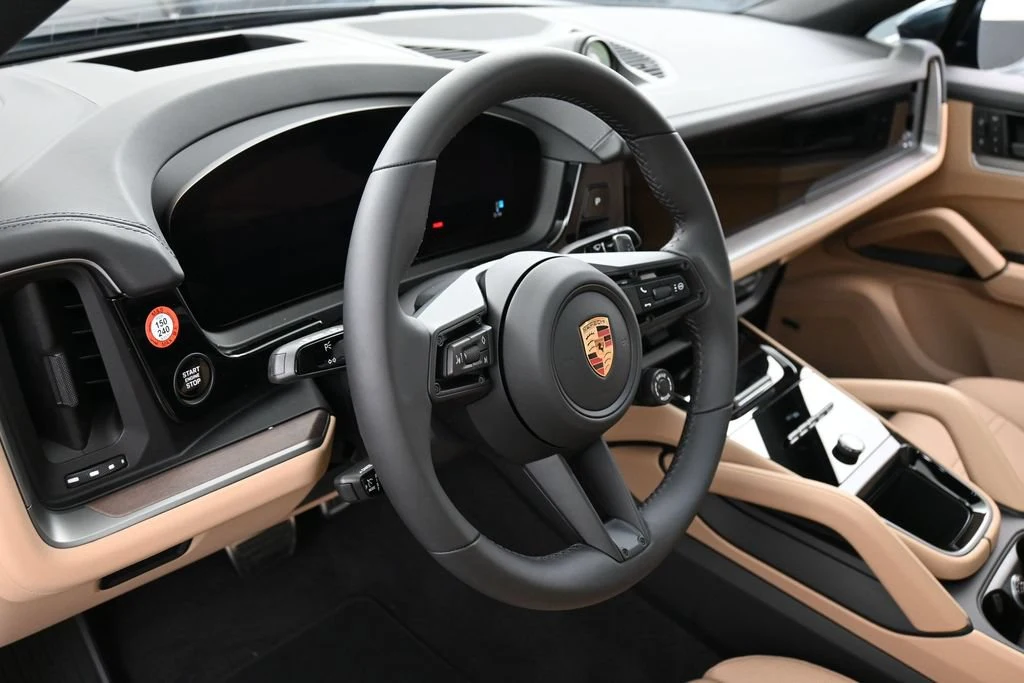 2026 Porsche Cayenne S Coupe interior, Black/Mojave Beige