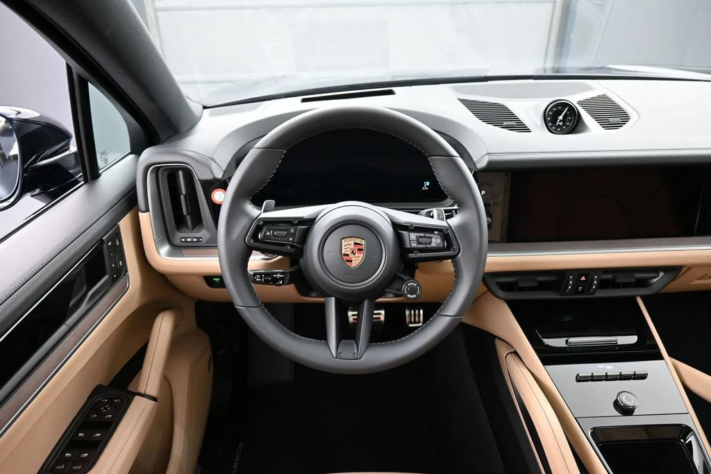 2026 Porsche Cayenne S Coupe interior, dashboard, Black/Mojave Beige