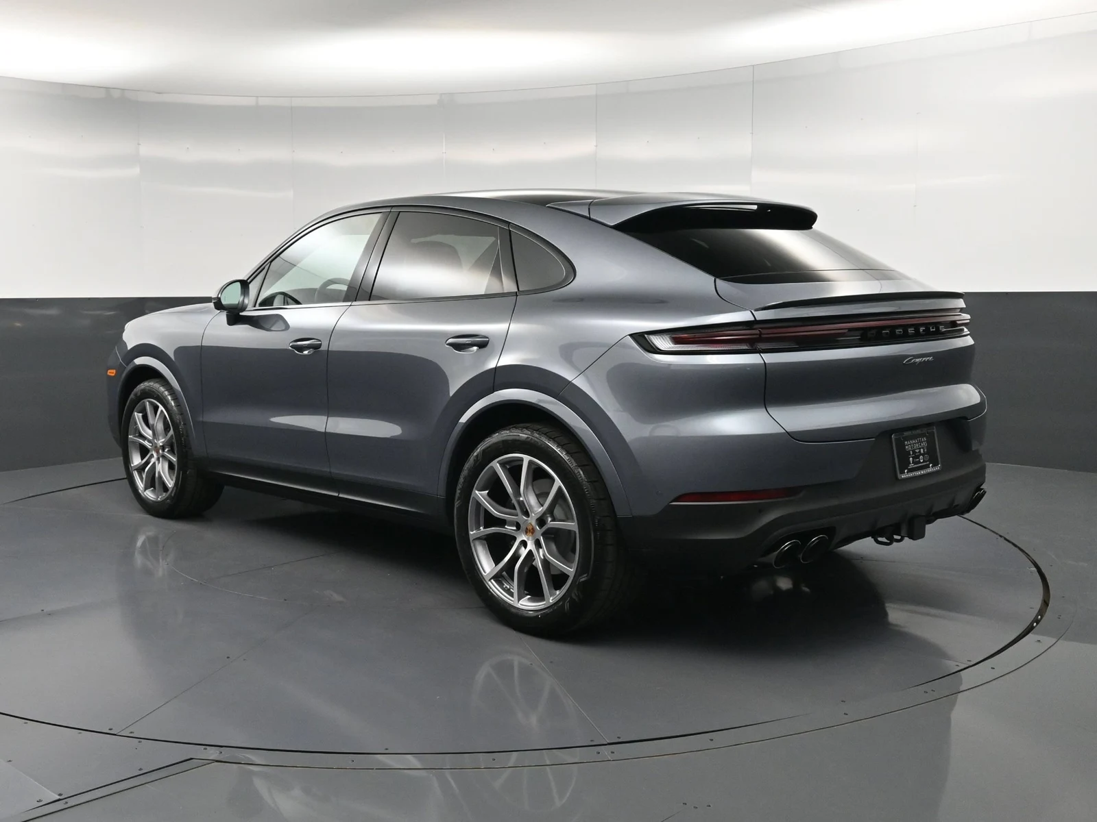 2027 Porsche Cayenne Coupe, rear three-quarter view, Grey