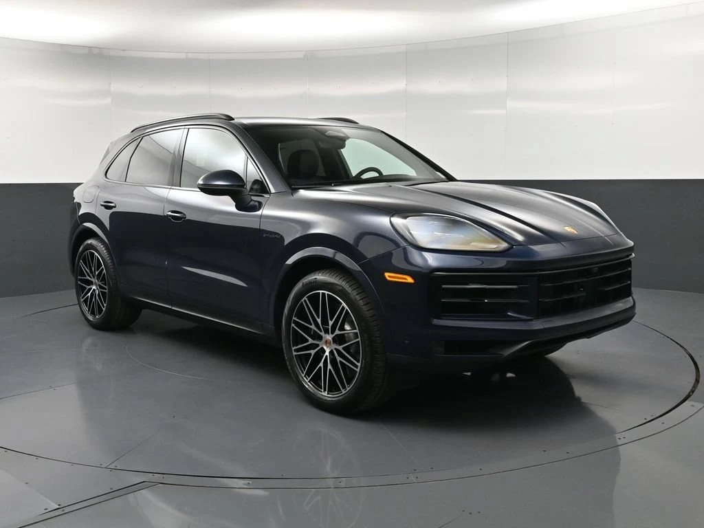 2026 Porsche Cayenne E-Hybrid for sale, front three-quarter view, Blue
