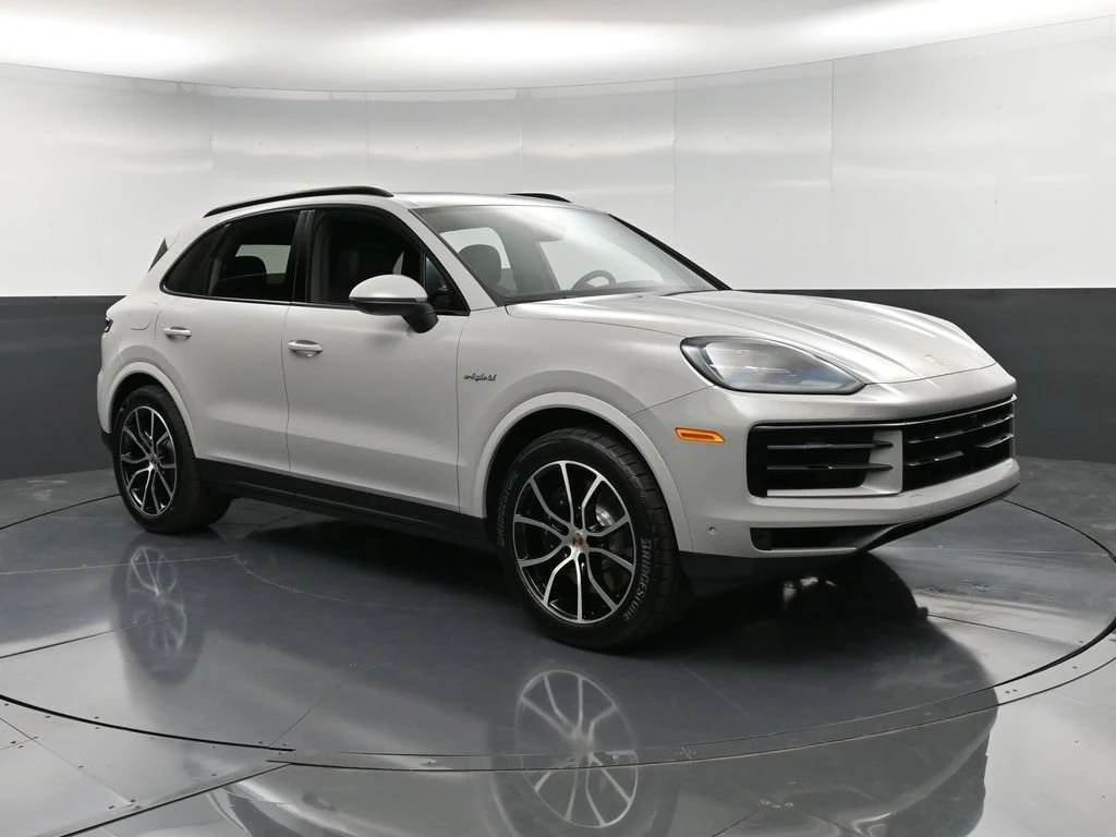 2026 Porsche Cayenne E-Hybrid for sale, front three-quarter view, Grey