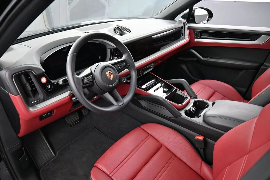 2026 Porsche Cayenne E-Hybrid Coupe interior, Black/Bordeaux Red