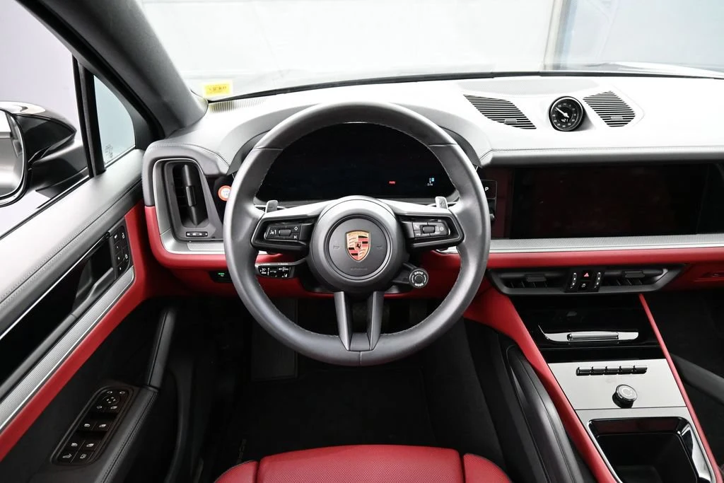 2026 Porsche Cayenne E-Hybrid Coupe interior, Black/Bordeaux Red