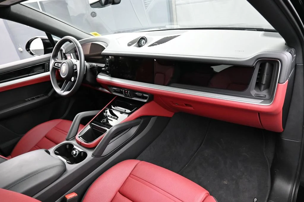 2026 Porsche Cayenne E-Hybrid Coupe interior, Black/Bordeaux Red