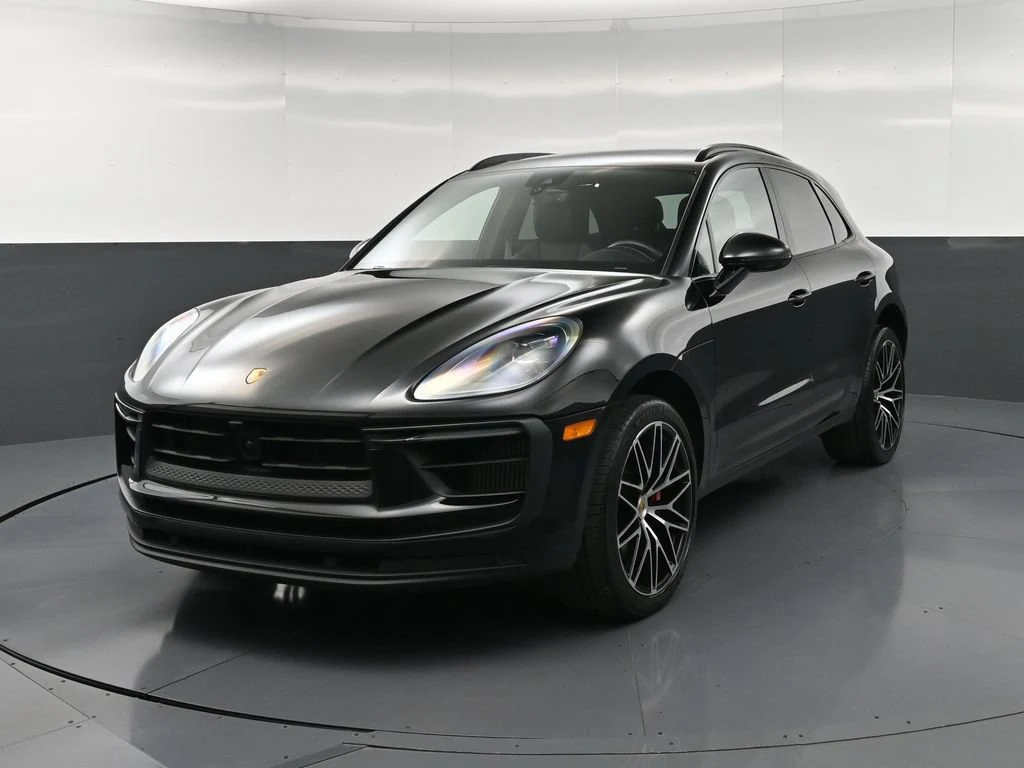 2023 Porsche Macan S for sale, front three-quarter view, Black