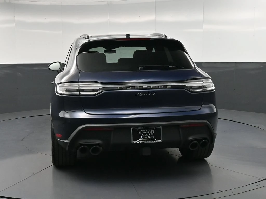 2023 Porsche Macan T, rear three-quarter view, Blue