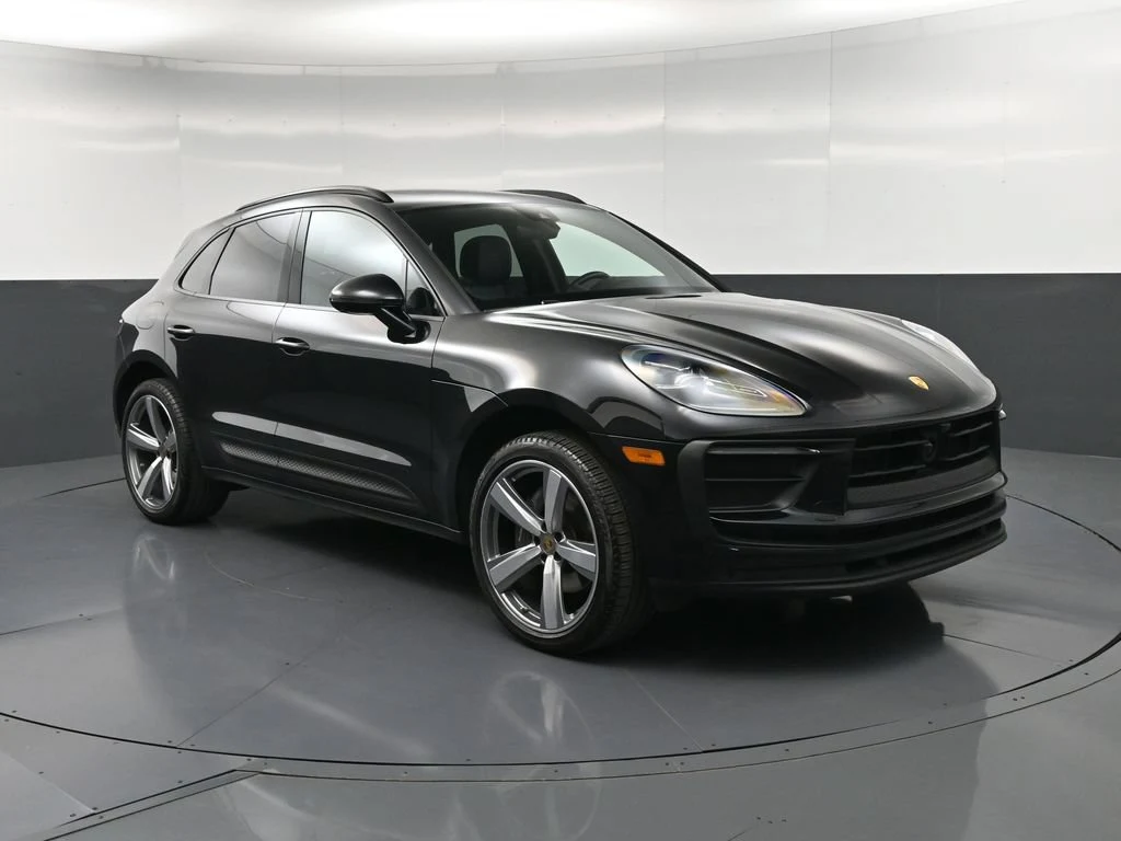 2024 Porsche Macan for sale, front three-quarter view, Black