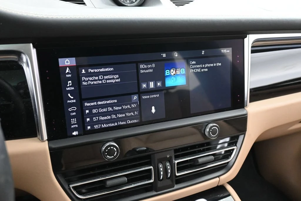 2024 Porsche Macan S interior, dashboard, Black/Mojave Beige