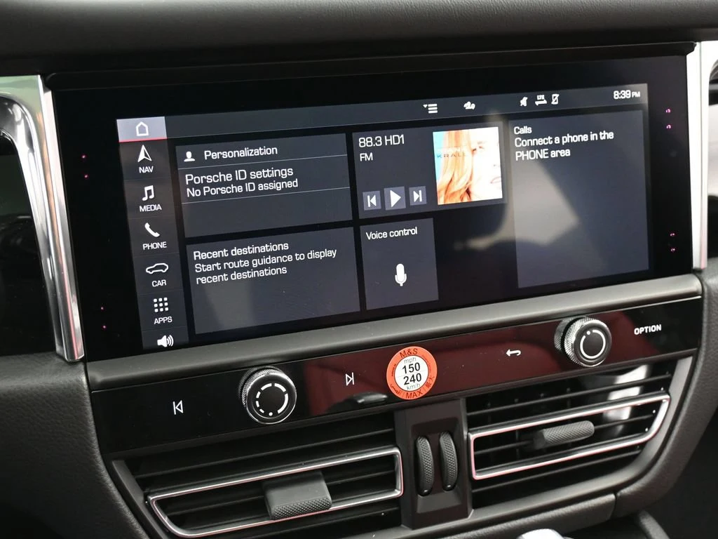 2026 Porsche Macan S interior, Black/Bordeaux Red