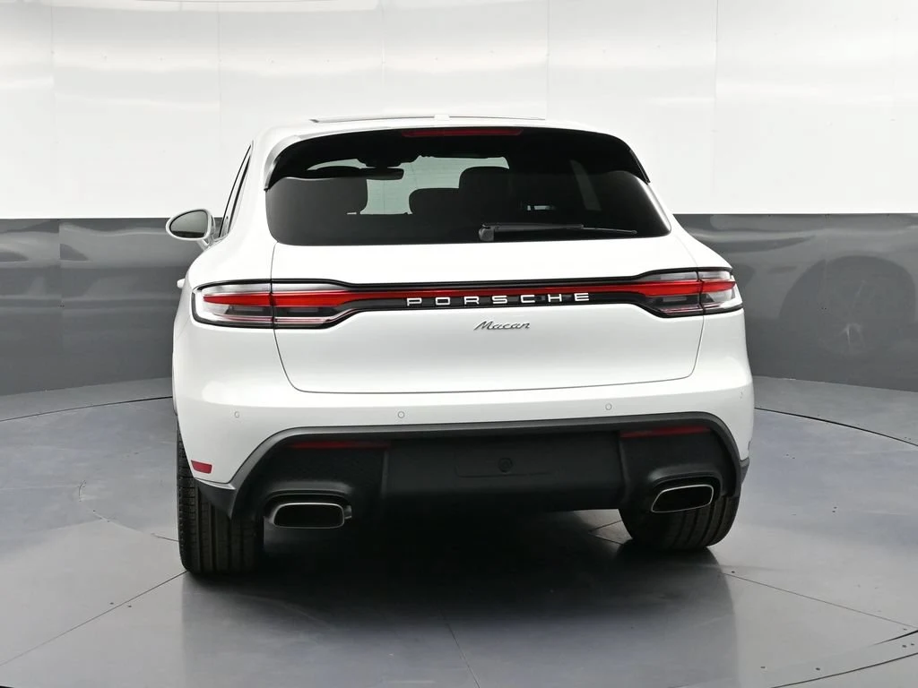 2026 Porsche Macan, rear three-quarter view, White