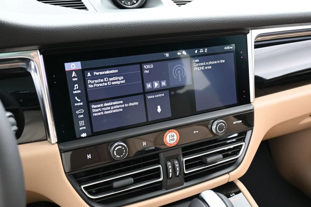 2026 Porsche Macan S interior, dashboard, Black/Mojave Beige