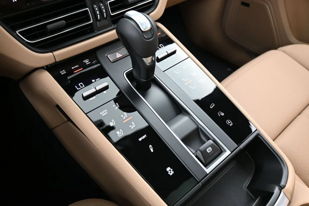 2026 Porsche Macan S interior, center console, Black/Mojave Beige