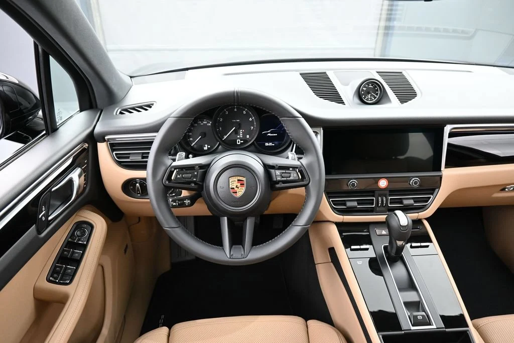 2026 Porsche Macan interior, dashboard, Black/Mojave Beige