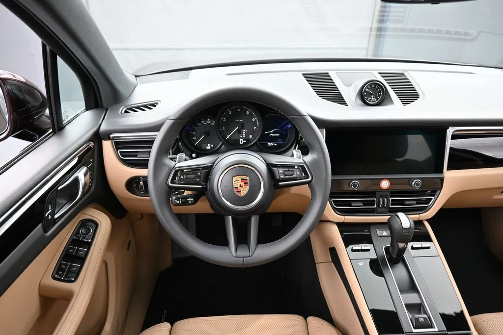 2026 Porsche Macan interior, dashboard, Black/Mojave Beige