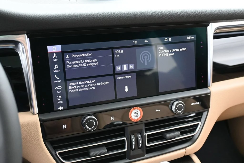2026 Porsche Macan interior, dashboard, Black/Mojave Beige