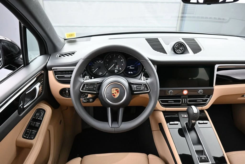 2026 Porsche Macan interior, dashboard, Black/Mojave Beige