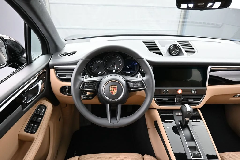2026 Porsche Macan interior, dashboard, Black/Mojave Beige
