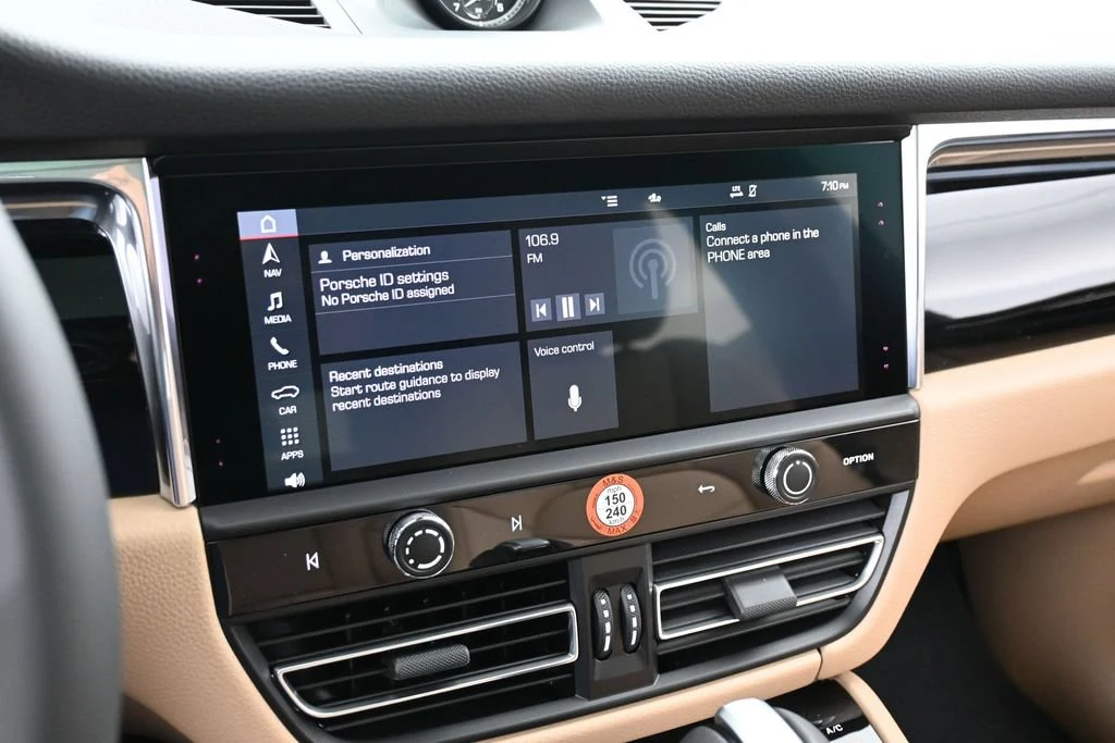 2026 Porsche Macan interior, dashboard, Black/Mojave Beige