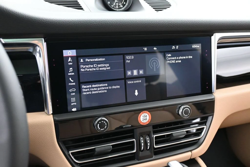 2026 Porsche Macan interior, dashboard, Black/Mojave Beige