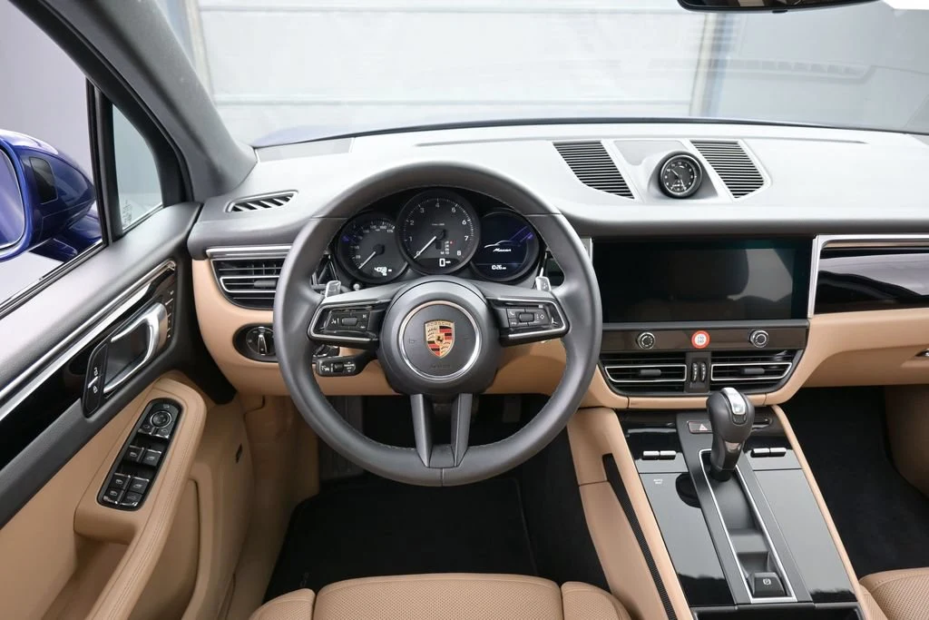 2026 Porsche Macan interior, dashboard, Black/Mojave Beige