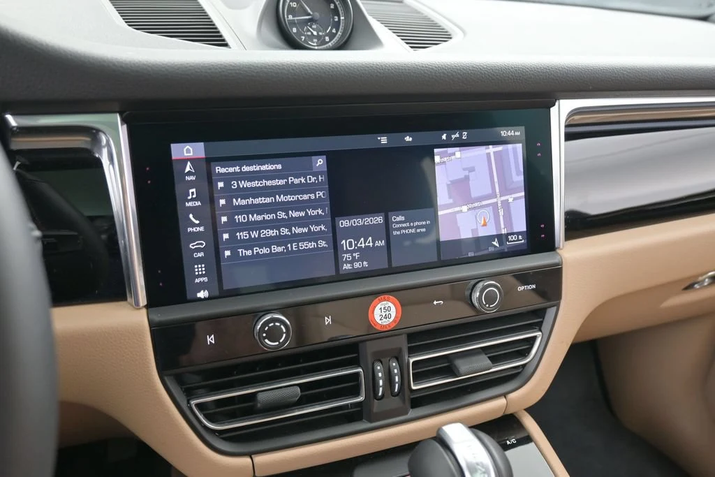 2026 Porsche Macan interior, dashboard, Black/Bordeaux Red