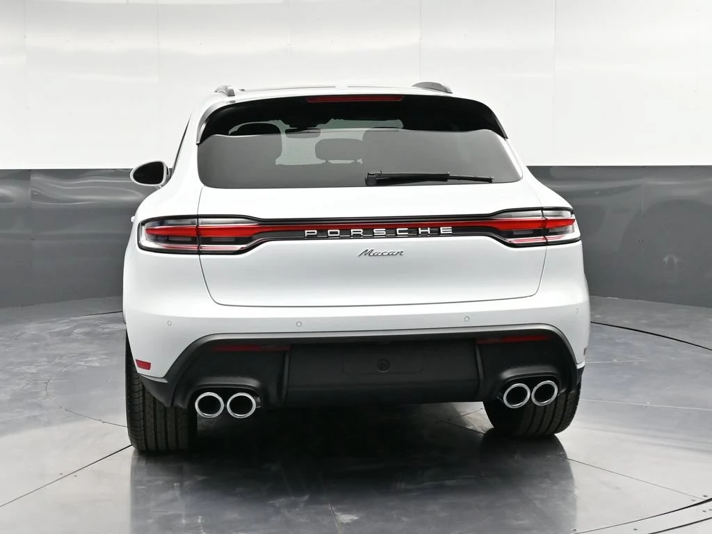 2026 Porsche Macan, rear three-quarter view, White