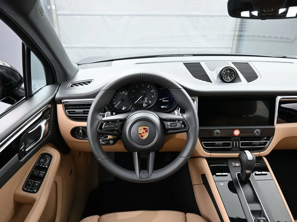 2026 Porsche Macan interior, dashboard, Black/Mojave Beige