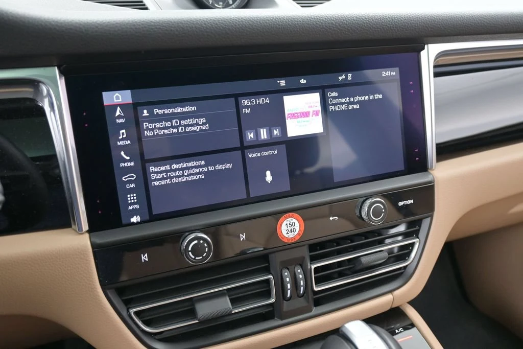 2026 Porsche Macan interior, dashboard, Black/Mojave Beige