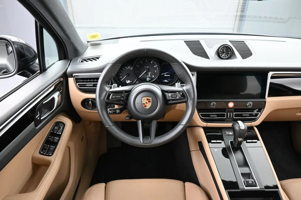 2026 Porsche Macan interior, dashboard, Black/Mojave Beige