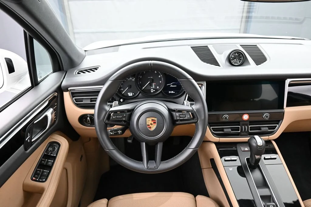2026 Porsche Macan interior, dashboard, Black/Mojave Beige