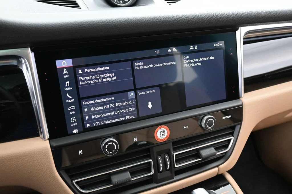 2026 Porsche Macan interior, dashboard, Black/Mojave Beige