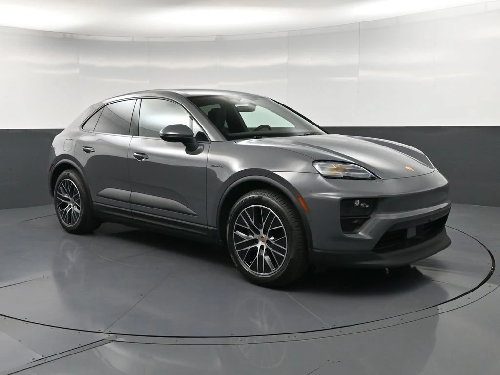 2026 Porsche Macan 4 Electric for sale, front three-quarter view, Grey