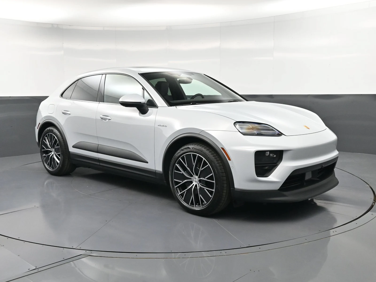 2026 Porsche Macan 4 Electric for sale, front three-quarter view, Silver
