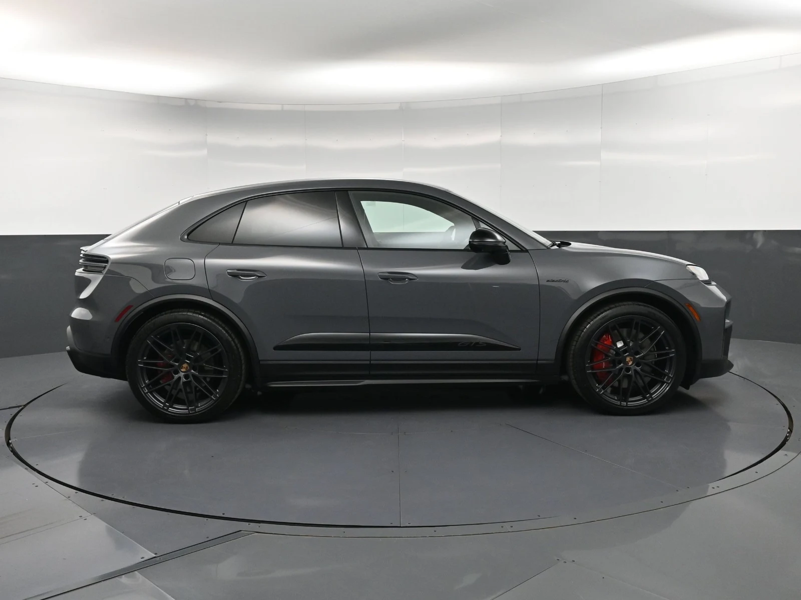 2026 Porsche Macan GTS Electric, side profile, Grey