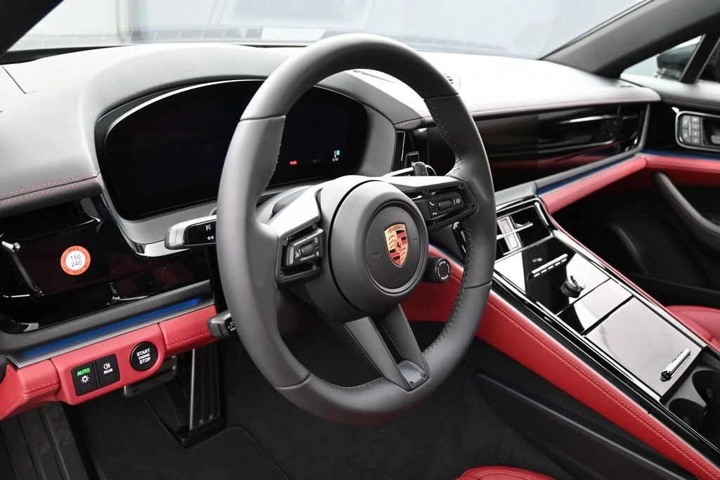 2026 Porsche Panamera 4 interior, Black/Bordeaux Red