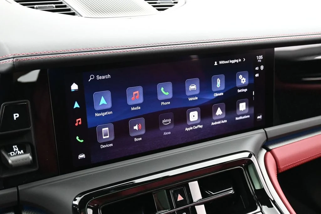 2026 Porsche Panamera 4 interior, Black/Bordeaux Red