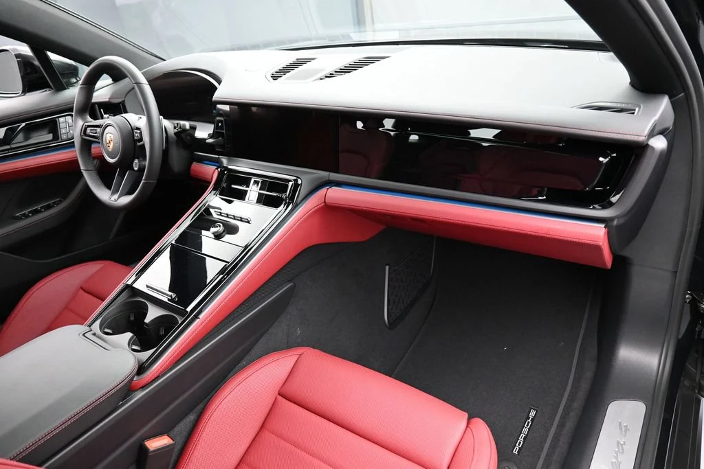 2026 Porsche Panamera 4 interior, Black/Bordeaux Red