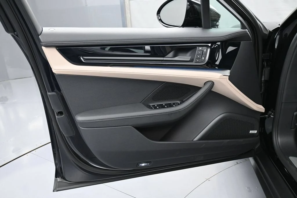 2026 Porsche Panamera 4 interior, door panel, Black/Limestone Beige
