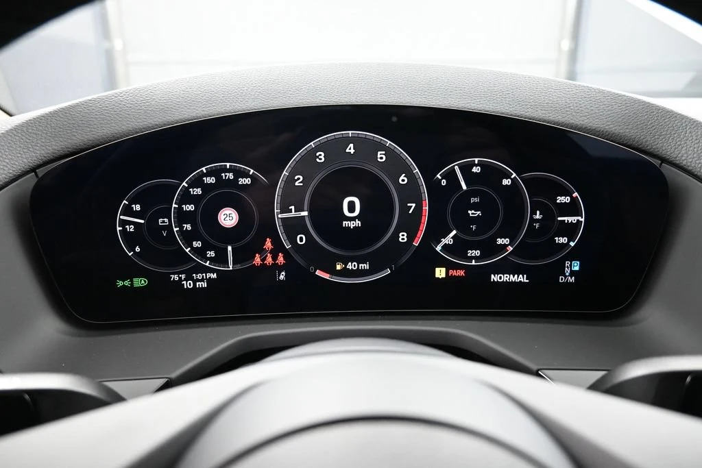 2026 Porsche Panamera 4 interior, Black/Limestone Beige