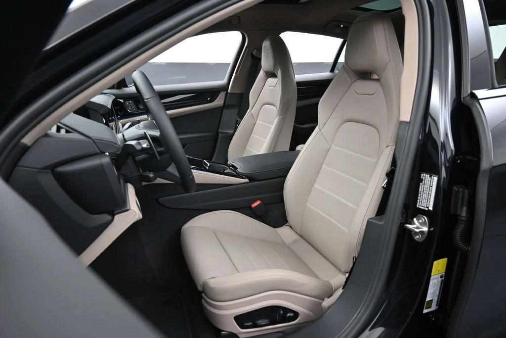 2026 Porsche Panamera 4 interior, seats, Black/Limestone Beige