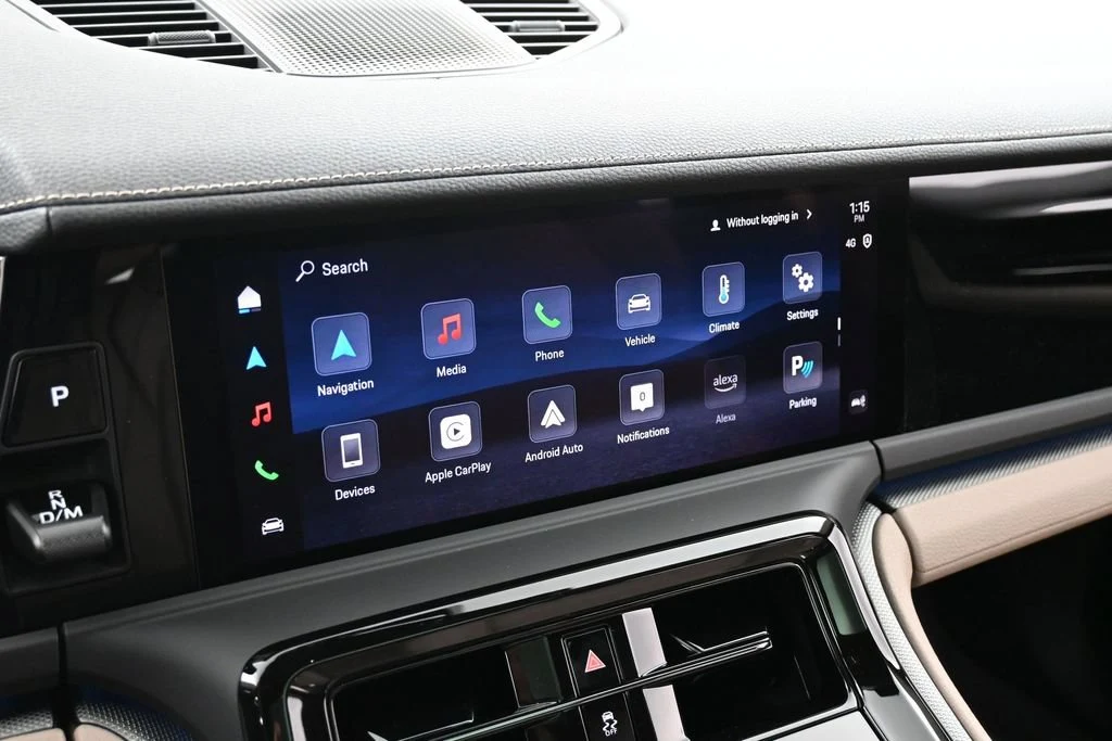 2026 Porsche Panamera 4 interior, Black/Limestone Beige