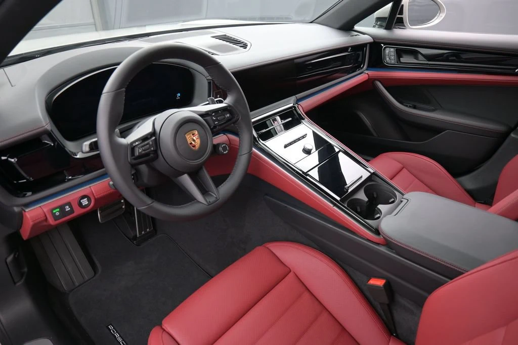 2026 Porsche Panamera 4 interior, Black/Bordeaux Red