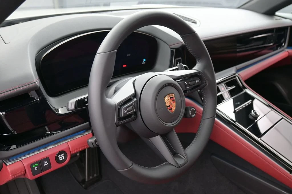 2026 Porsche Panamera 4 interior, Black/Bordeaux Red