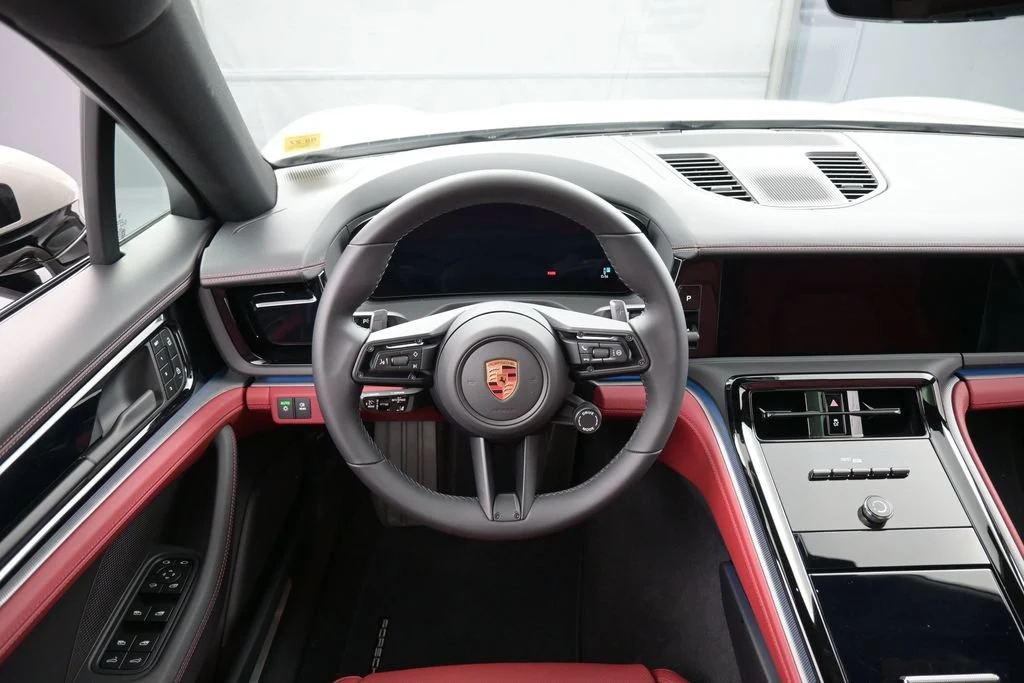 2026 Porsche Panamera 4 interior, dashboard, Black/Bordeaux Red