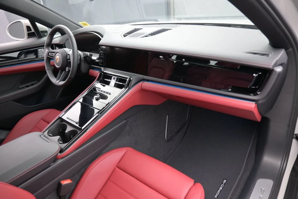 2026 Porsche Panamera 4 interior, Black/Bordeaux Red