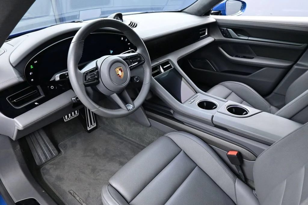2022 Porsche Taycan Turbo S interior, dashboard, Slate Grey