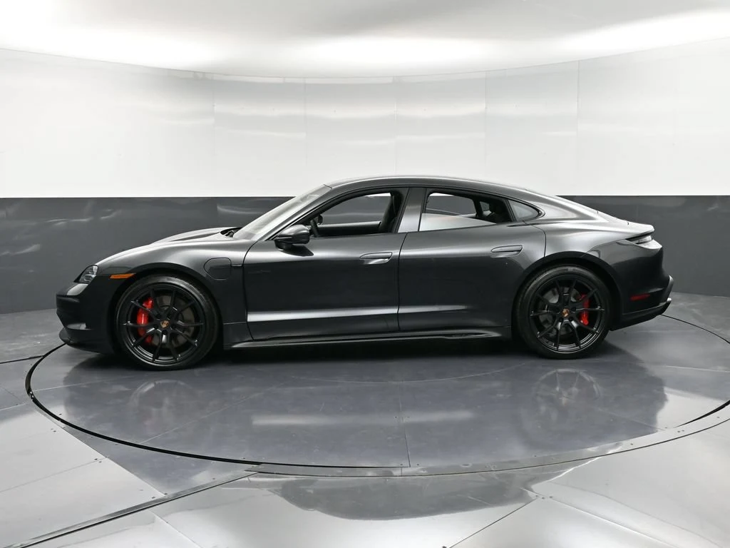 2026 Porsche Taycan GTS, side profile, Grey